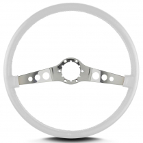 Vette SS 15" Pol Spoke Thin Grip Steering Wheel - White