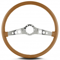 Vette SS 15" Pol Spoke Thin Grip Steering Wheel - Chestnut