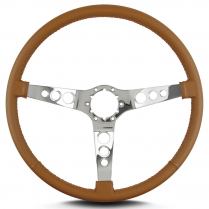 15" Hot Rod Steering Wheel, Thin Grip - Polished