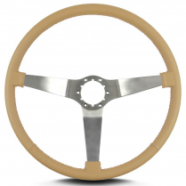 Vette 3 15" Satin Steering Wheel Thin Grip - Tan