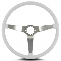 Vette 3 15" Satin Steering Wheel Thin Grip - White