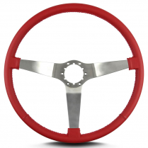 Vette 3 15" Satin Steering Wheel Thin Grip Bright - Red