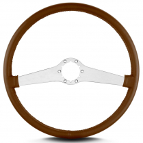 Two Smooth 15" Satin Steering Wheel Thin Grip - Caramel