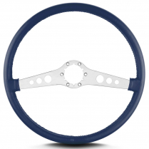 SS Series 15" Steering Wheel Brushed Thin Grip - Blue