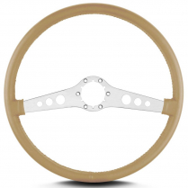 SS Series 15" Steering Wheel Brushed Thin Grip - Tan