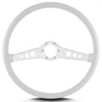 SS Series 15" Steering Wheel Brushed Thin Grip - White