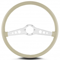 SS Series 15" Steering Wheel Brushed Thin Grip - Bone