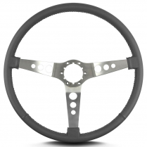 15" Hot Rod Steering Wheel, Thin Grip - Brushed