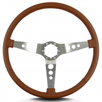 Hot Rod 15" Satin Steering Wheel Thin Grip - Caramel