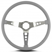 Hot Rod 15" Satin Steering Wheel Thin Grip - Light Grey