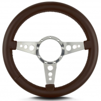 Mark 8 GT 14" Thick Grip Pol Spoke Steering Wheel - Brown
