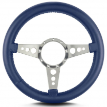Mark 8 GT 14" Thick Grip Pol Spoke Steering Wheel - Blue
