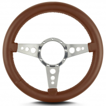 Mark 8 GT 14" Thick Grip Pol Spoke Steering Wheel - Caramel