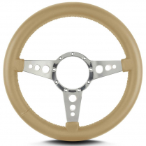 Mark 8 GT 14" Thick Grip Pol Spoke Steering Wheel - Tan