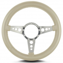 Mark 8 GT 14" Thick Grip Pol Spoke Steering Wheel - Bone