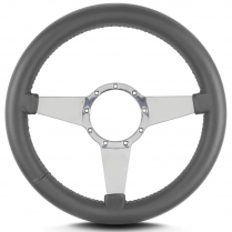 Mark 8 Std 14" Thick Grip Pol Spoke Steering Wheel - Dk Grey