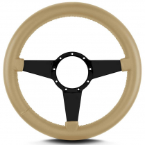 Mark 8 Std 14" Thick Grip Blk Spoke Steering Wheel - Tan