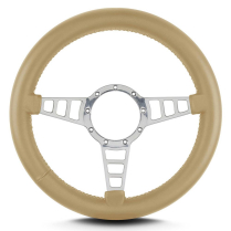 Mark 4 Track GT Polished Thick Grip Steering Wheel - Tan