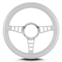 Mark 4 Track GT Polished Thick Grip Steering Wheel - White