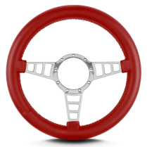 Mark 4 Track GT Polished Thick Grip Steering Wheel - Brt Red