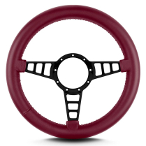 Mark 4 Track GT Black Thick Grip Steering Wheel - Burgandy