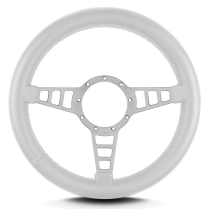 Mark 4 Track GT Gray Thick Grip Steering Wheel - White