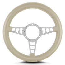 Mark 4 Track GT Gray Thick Grip Steering Wheel - Bone