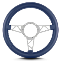 Mark 4 Truss Gray Thick Grip Steering Wheel - Blue