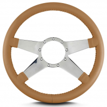 Mark 9 Standard 14" Polished Spoke Steering Wheel Chestnut