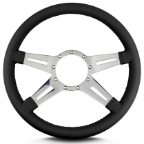 Mark 9 Elegante 14" Steering Wheel w/Polish Spoke - Black