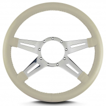 Mark 9 Elegante 14" Steering Wheel w/Polish Spoke - Bone