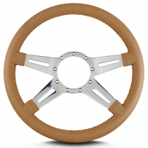 Mark 9 Elegante 14" Steering Wheel w/Polish Spoke - Chestnut