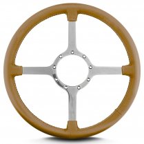 Mark 4 Classic 15" Steering Wheel w/Polished Spoke- Chestnut