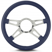 Mark 9 Supreme 14" Steering Wheel w/Polished Spoke - Blue