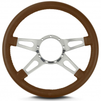 Mark 9 Supreme 14" Steering Wheel w/Polished Spoke - Caramel