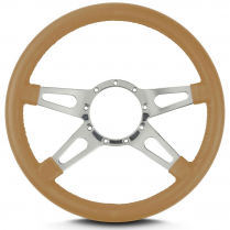 Mark 9 Supreme 14" Steering Wheel w/Polished Spoke- Chestnut