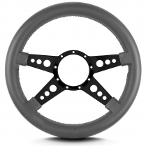 Mark 9 GT 14" Thick Grip Steering Wheel Black Spoke- Dk Grey