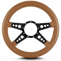 Mark 9 GT 14" Thick Grip Steering Wheel Black Spoke Chestnut