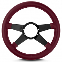 Mark 9 Std 14" Thick Grip Steering Wheel Blk Spoke Burgundy