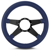 Mark 9 Std 14" Thick Grip Steering Wheel Black Spoke - Blue
