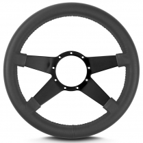 Mark 9 Std 14" Thick Grip Steering Wheel Black Spoke Dk Grey