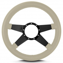 Mark 9 Std 14" Thick Grip Steering Wheel Black Spoke - Bone