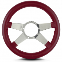 Mark 9 Std 14" Thick Grip Steering Wheel Pol Spoke Burgundy