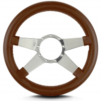 Mark 9 Std 14" Thick Grip Steering Wheel Pol Spoke Caramel