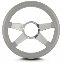 Mark 9 Std 14" Thick Grip Steering Wheel Pol Spoke Lt Grey