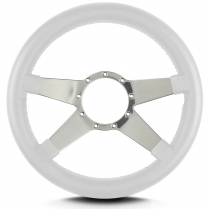 Mark 9 Std 14" Thick Grip Steering Wheel Pol Spoke - White