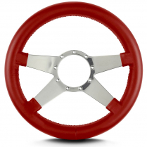 Mark 9 Std 14" Thick Grip Steering Wheel Pol Spoke Brt Red