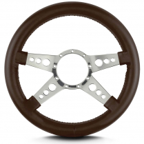 Mark 9 GT 14" Thick Grip Steering Wheel Pol Spoke - Brown