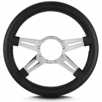 Mark 9 Elegante 14" Thick Grip Steer Wheel Pol Spoke - Black