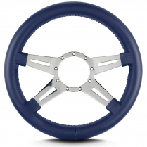 Mark 9 Elegante 14" Thick Grip Steer Wheel Pol Spoke - Blue